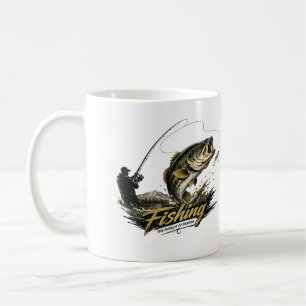 Tasse de pêche au bass Tasse à café de pêcheur