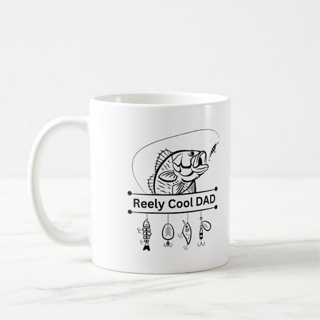 Tasse de pêche "Super Papa" (Gauche)