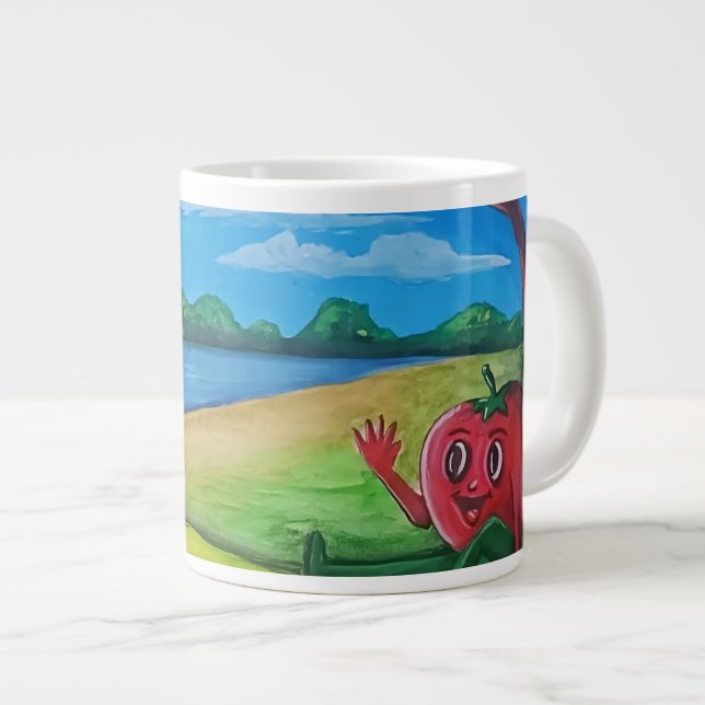 Tasse de peinture d'amis tomate (Devant droit)