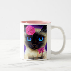 Tasse de peinture de chat siamois - 155 charmant
