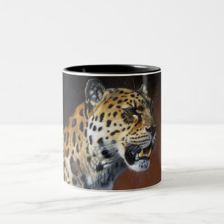 Tasse de peinture de léopard d'Amur