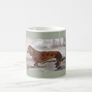 Tasse de peinture de teckel par Willowcatdesigns