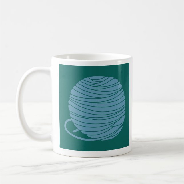 Tasse de pelote de laine de tricot (Gauche)