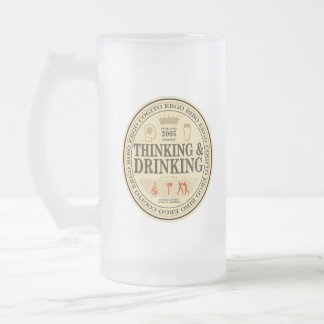 Tasse de pensée et potable en verre givré