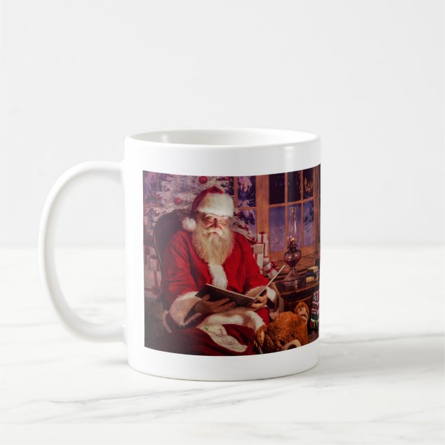 Tasse de Père Noël avec le livre magique (Gauche)