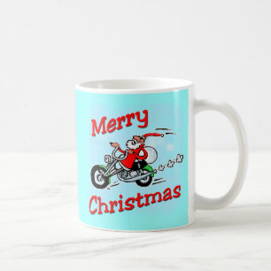 Tasse de Père Noël de moto