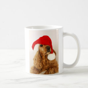 Tasse de Père Noël de Noël de cocker