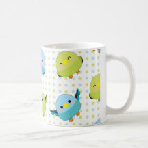 Tasse de perruche de Kawaii Lineolated