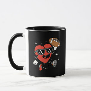 Tasse de personnage sportif coeur de football Cool