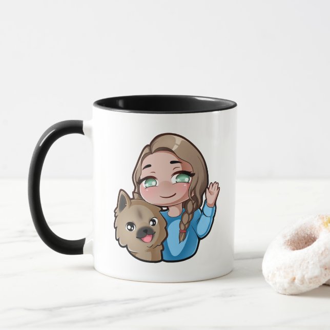Tasse de petit pain et de Lille Venn Chibi (Avec donut)