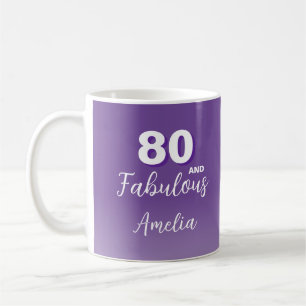 Tasse de photo de café pour 80 ans et fabuleux ann