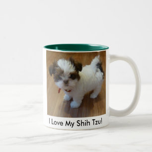 Tasse de photo de chiot de Shih Tzu grande 15