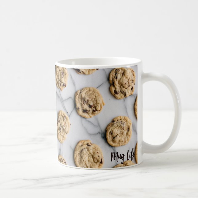 Tasse de photo de motif de gâteau aux pépites de (Droite)