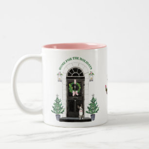 Tasse de photo de Noël de vacances de chien de