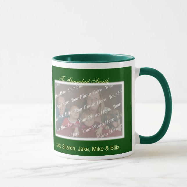Tasse de photo de salutations de vacances de Noël (Droite)