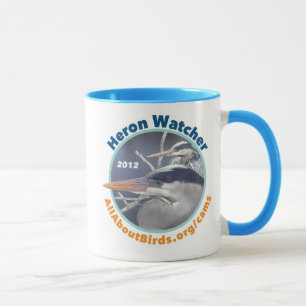 Tasse de photo d'observateur de héron