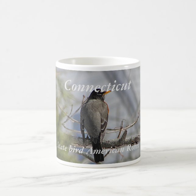 Tasse de photo d'oiseau d'état du Connecticut (Centre)