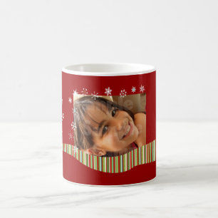 Tasse de photo personnalisée par Noël moderne