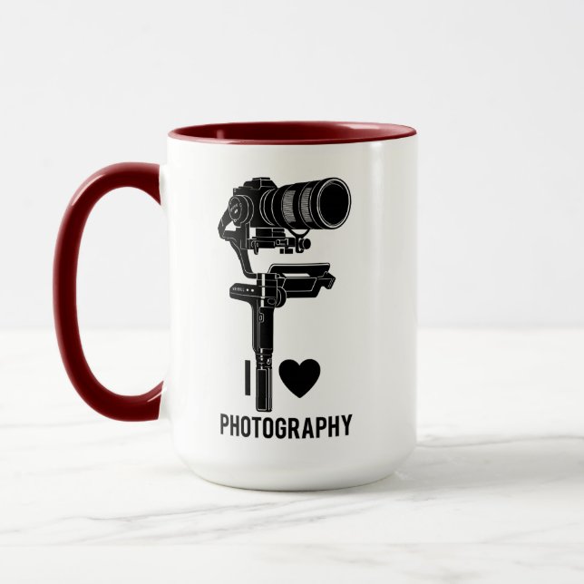 Tasse de photographie avec illustration minimale d (Gauche)