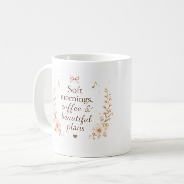 Tasse de piano matin confortable modifiable (Devant gauche)