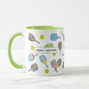 Tasse de Pickleball – Motif de raquette amusant