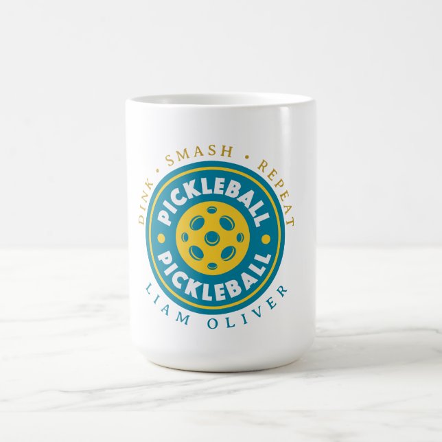Tasse de pickleball personnalisée | Répéter le sma (Centre)