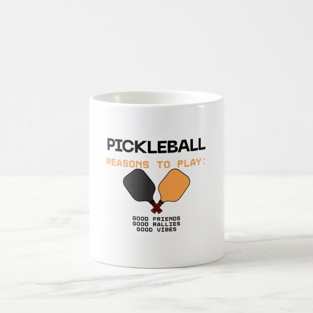 Tasse de pickleball – Raisons de jouer : Bons amis (Centre)