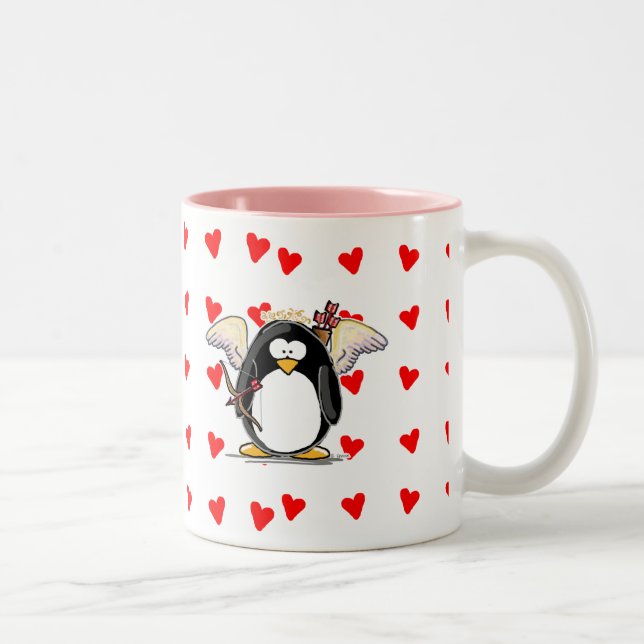 Tasse de pingouin de cupidon (Droit)
