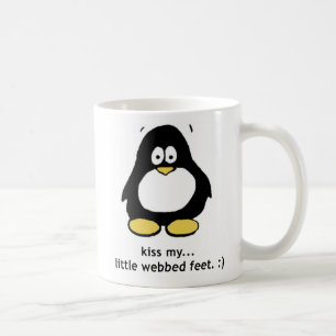Tasse de pingouin "embrassez mes petits pieds