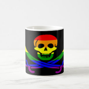Tasse de pirate d'arc-en-ciel
