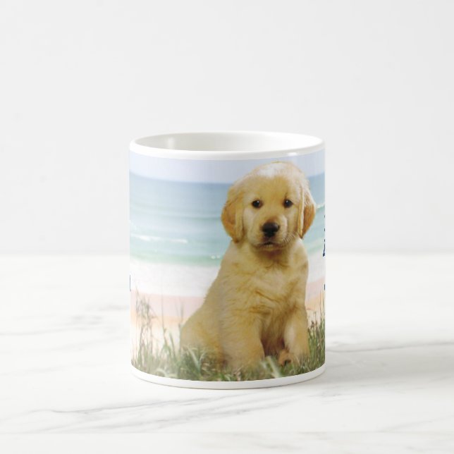 Tasse de plage de golden retriever (Centre)