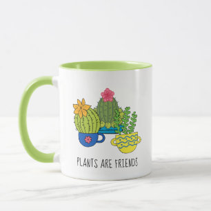 Tasse de plantes succulentes amicales