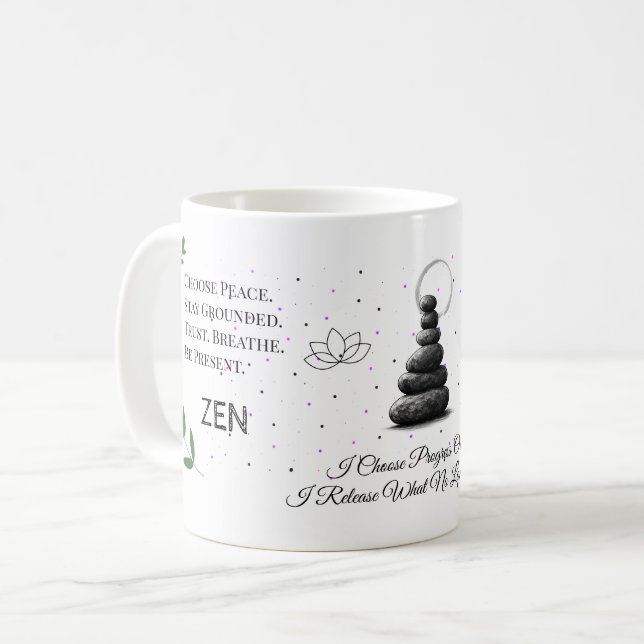 Tasse de pleine conscience Zen Flow (Devant gauche)