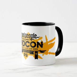 Tasse de Podcon 2017 ! - noir sur le long logo