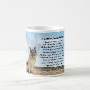 Tasse de poème de père de chien de berger allemand