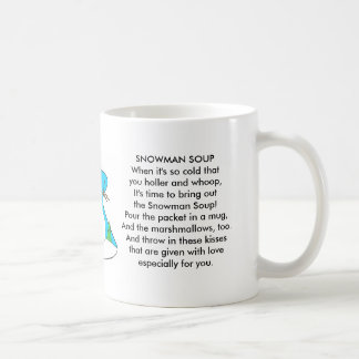 Tasse de poème de soupe à bonhomme de neige