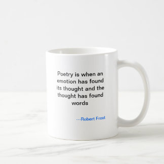 Tasse de poésie de Robert Frost