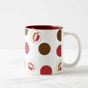 Tasse de pois de singe de chaussette (Red&Brown)