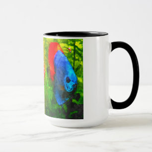 Tasse de poissons d'aquarium de disque