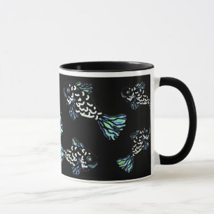 Tasse de poissons de BlueBlackGreen par Susan
