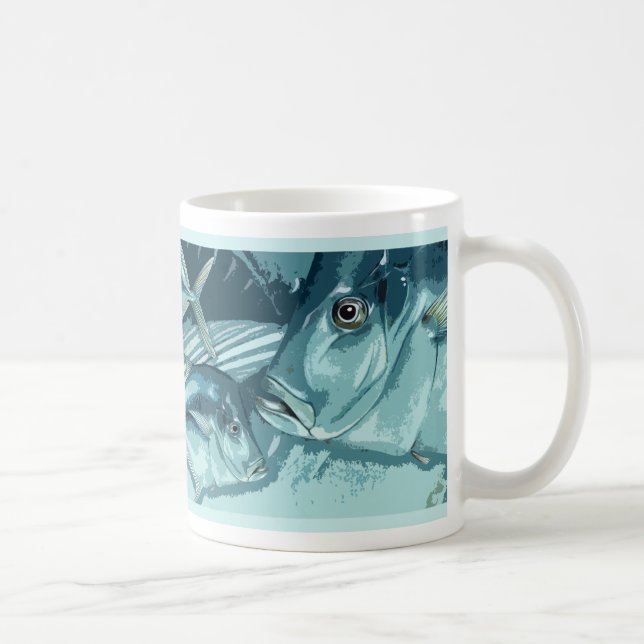 Tasse de poissons vers le bas (Droite)
