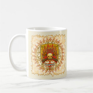 Tasse de pompier Bouclier de crâne