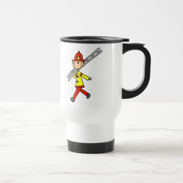 Tasse de pompier en bonhomme allumette avec échell (Droite)