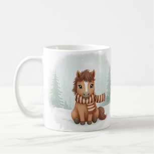 Tasse de poney mignonne aquarelle cheval cadeau de