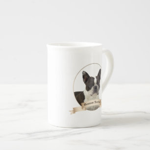 Tasse de porcelaine tendre de Boston Terrier