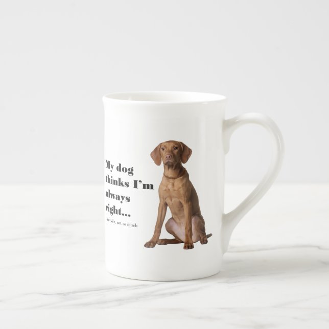 Tasse de porcelaine tendre d'épouse de Vizsla v (Droite)