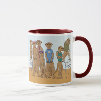 Tasse de portrait de famille de Meerkat