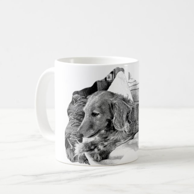 Tasse de portrait de Teckel hollandais (Devant gauche)