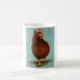 Tasse de poule de rouge d'île de Rhode