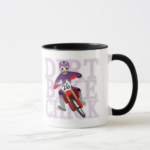 Tasse de poussin de vélo de saleté de fille